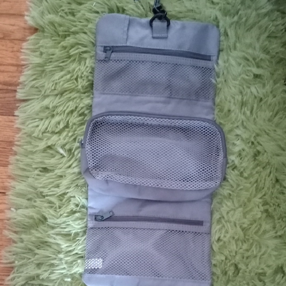 Mini  Gray Hanging Toiletry Bag for Men